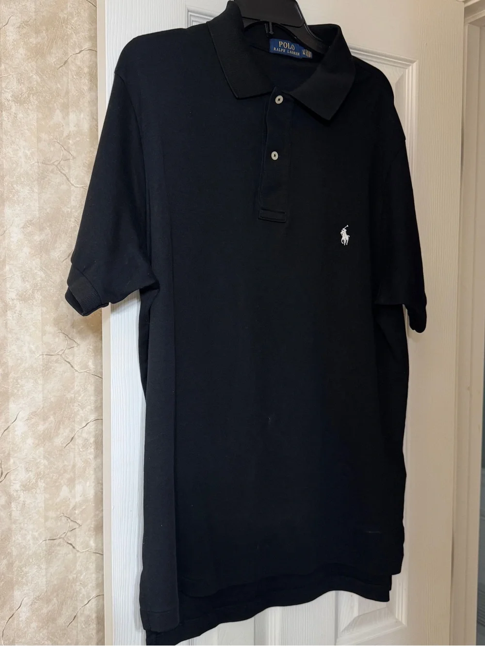 Polo Ralph Lauren Men’s Black Classic Fit Cotton Polo Shirt Size LT Tall